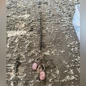 Leather long necklace